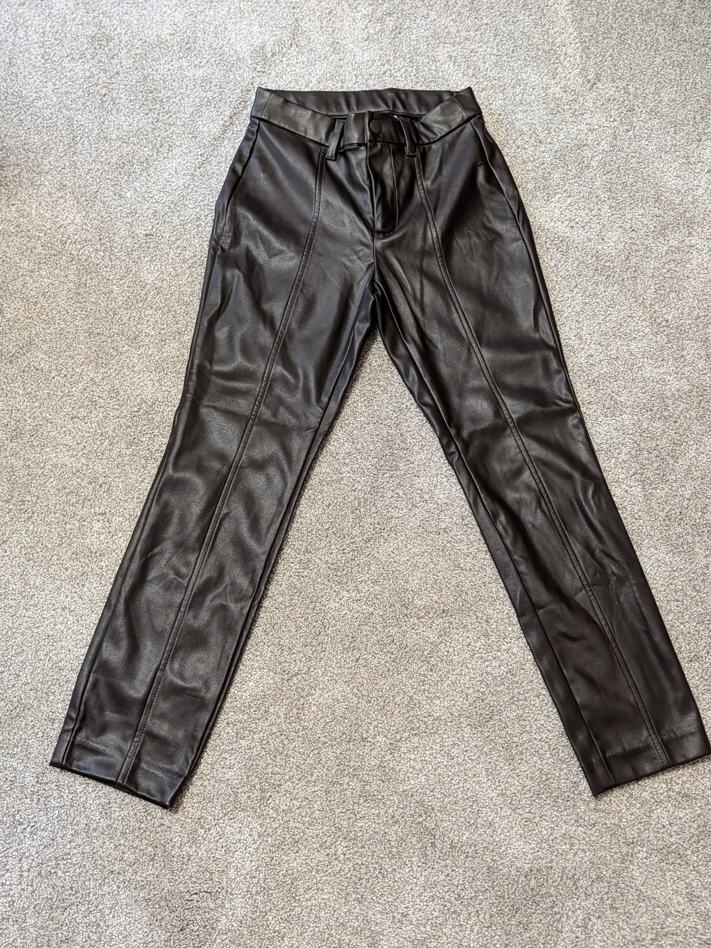GAP Black Faux Leather Pants